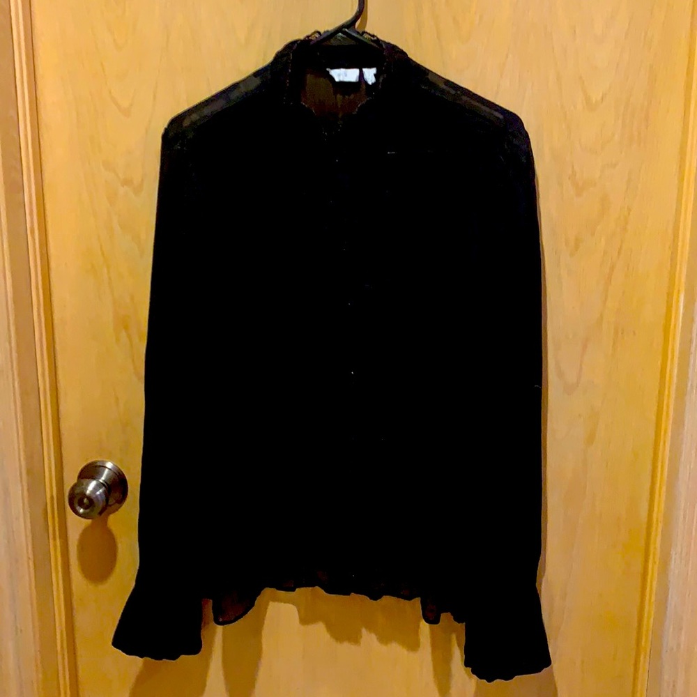 Apartment nine size large black sheer dress shirt